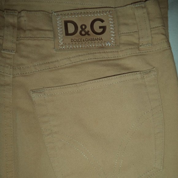 Dolce & Gabbana Italian luxury tan pencil knee length skirt D&G size 42 / 28 - Picture 4 of 7
